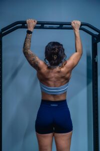 Woman doing pull up